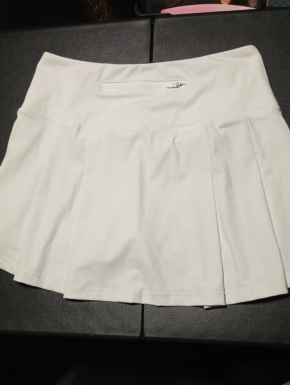 White Women's Pleated Active Skort